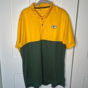 Nike NFL On Field Apparel Green Bay Packers Polo Shirt Men's Size XXL